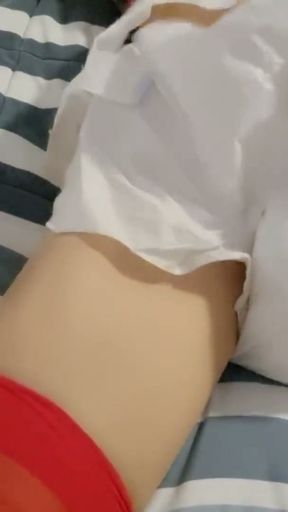 ABDL Diaper Skinny Twink Boy Cumming For Daddy   Clip 1