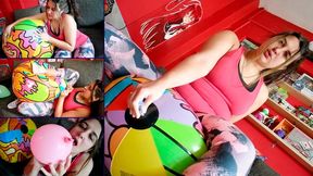 Ride and deflate beachball with leggings - Bunny Looner