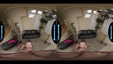 Flexible MILF gives POV VR blowjob before spreading wide for your dick
