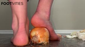 Foot Crush Onion 4K Feet Video POV by Ivys Feet