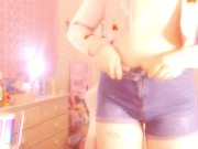 hot bimbo transgirl does cam girl stuff