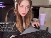 Accidentally Got naked on Twitch!! had to cum cause they would BAN me anyway…
