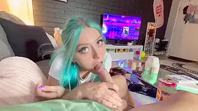 Blue Haired Slut Milks You