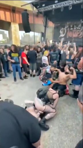 Public party turns into public sex at goth festival