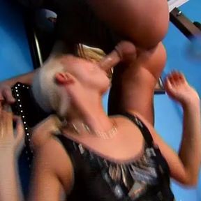 Slender German blonde gets her tight muff smashed