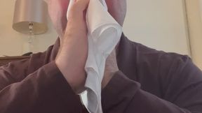 Cotton White and Blue Handkerchief NoseBlowing