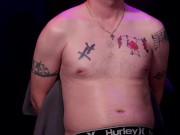 48 - Straight, Huge Uncut Cuck, Huge Load gets Convinced by his Girl to a Guy Edge Him