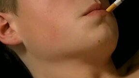 Gorgeous Jeremiah Johnson shoots load to his cigarette pack after jacking and su