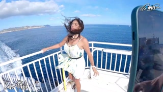 Sheila Ortega sucks his boyfriend's cock in Ibiza Ferry's public toilet (Check out until the end)