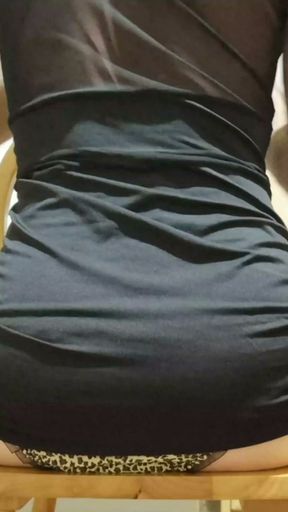 Showing off in my sexy panties for men to spunk on