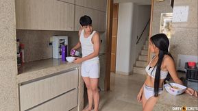 Stepsister seduction ends with stepfather's surprise