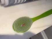unaware giant shower brush trap