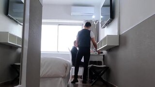 Jonas Matt talks the Latino bellboy into interracial sex