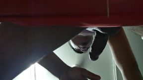 Hairy malay daddy daus edging cock after work