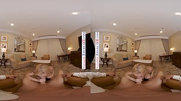 Big tits blonde MILF in stockings Devon gets fucked POV