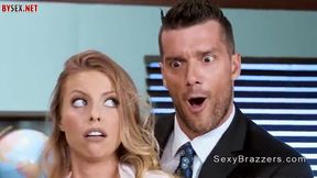 Hot babe Britney Amber office porn video