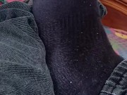 Black sock tease