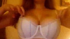 Amazing webcam teasing video with a busty milfie woman