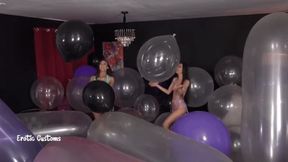 Part 1- MASSIVE BALLOONS!!! with Milana & Christy! Pt 1 of 3! POP-4K!