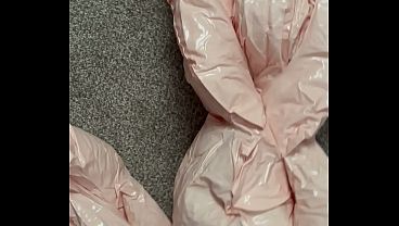 Super curvy blowup doll being inflated with dual action pump