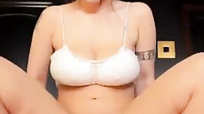 Check out these massive tits bouncing as she gets a new toy to play with
