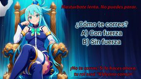 Spanish audio JOI. Take the hero quiz while jerking off! Will you be a warrior, a wizard, a ninja...?