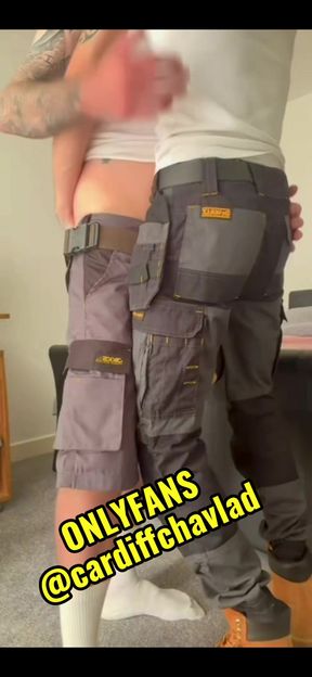 Horny construction workmen fuck after work tradie