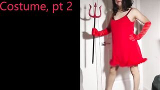 Crossdress in She Devil Costume part 2