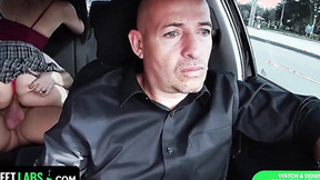 ”TeamSkeet - Sexy Beautiful Babe Bounces Her Big Ass On Her BF's Shaft While Stranger Drives The Car”