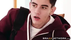 Emma Butt seduces her sweet stepson and fucks him hard