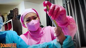 Femdom Sounding in Bondage by DominaFire