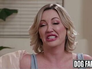 DOGFART - Breasty Blond Adira Allure Swallows Scottys Huge Weenie After Spouse Drama
