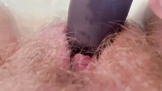 Furry FTM ejaculations four times using bean absorption plaything in the tub