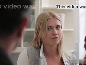 blond straps maid and then man arrives