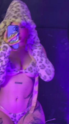 Female performer in lingerie