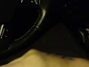 Third shift lunch time car jerk big cum