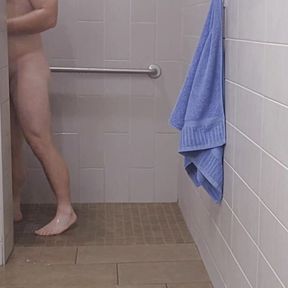 Got caught in the public shower.