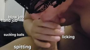 Blow job, hand job, licking penis, sucking balls, spitt fetish with Miss GospodaricaEmma and me Her Alpha man Wolfy01