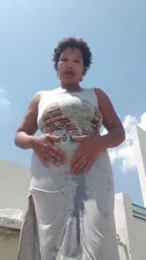 She is addicted to dripping on the street.