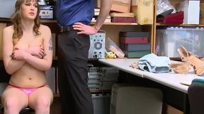 Cute Curvy teen 18+ Caught and Strip Searched By Security Officer