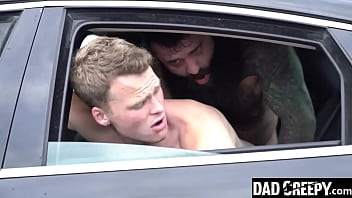 Step Daddy Fucks His Young Stepson in The Car - Markus Kage and Brent North