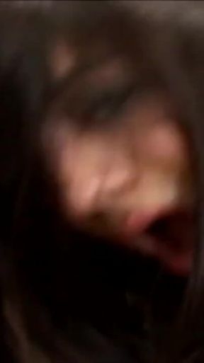 Big ass brunette deepthroats his cock and gets a facial cumshot