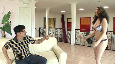 Kiki Daire Cums On His Cock And Lets Him Poke Around Until He Pops Off
