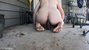 i fuck myself outside with my bbc dildo!