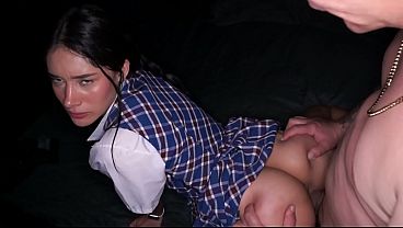 College girl gets filled with DILF's big cock