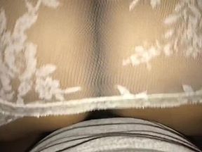 CoCo sucking then rides reverse cowgirl slowly in pretty outfit