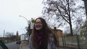 Real Berlin Girl with Glasses and Sexy Body