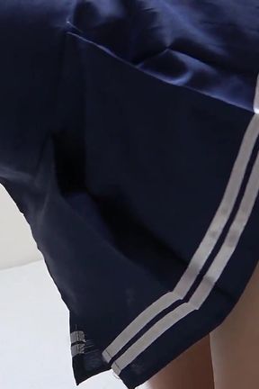 Boobs Spilling Out From Apron-style Student Uniform, Miniskirt, Wedgie Thong G-string, Japanese Student's Sexy Room Cleaning