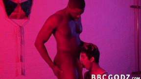 ”Huge ebony meat is bare pounding young man doggy style”
