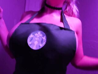 STARBUCKS BIMBO EMPLOYEE Gets SCREWED DURING SHIFT